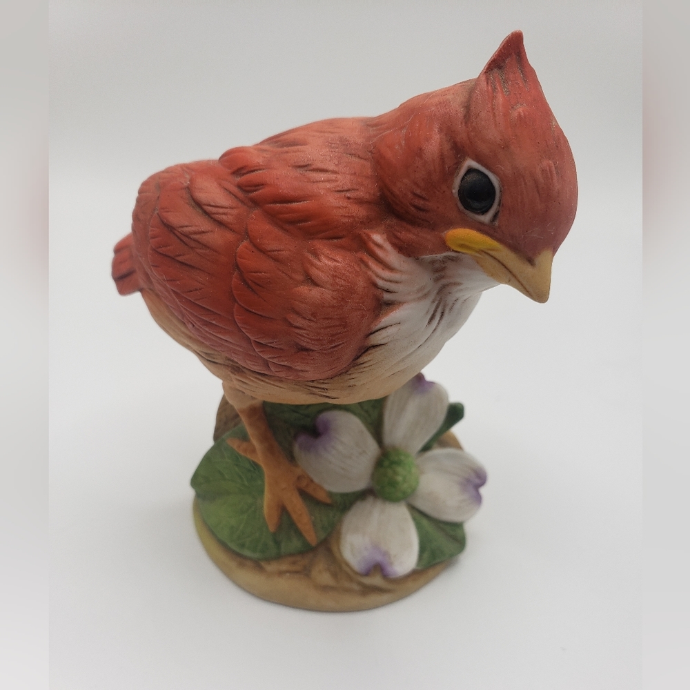 Cardinal porcelain bird by Andrea Sadek
